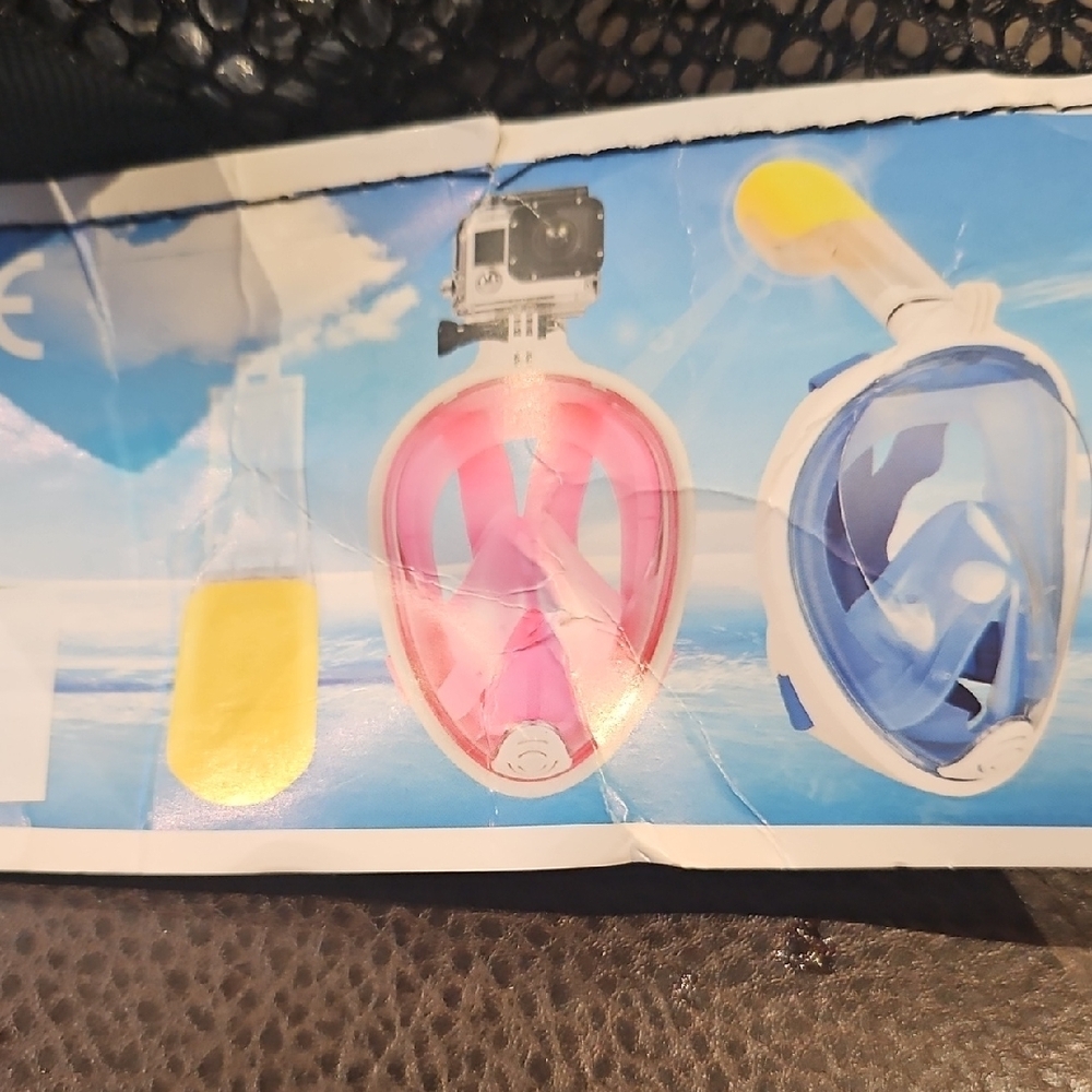 Free Breath Black Snorkel Mask L-XL